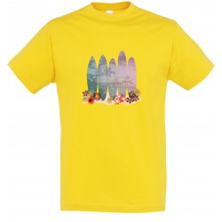 T-shirt enfant surf jaune